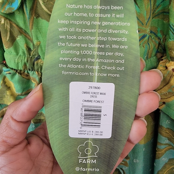 SOLD. Farm Rio Ombre Forest Dress. NWT. Small - Picture 4 of 6